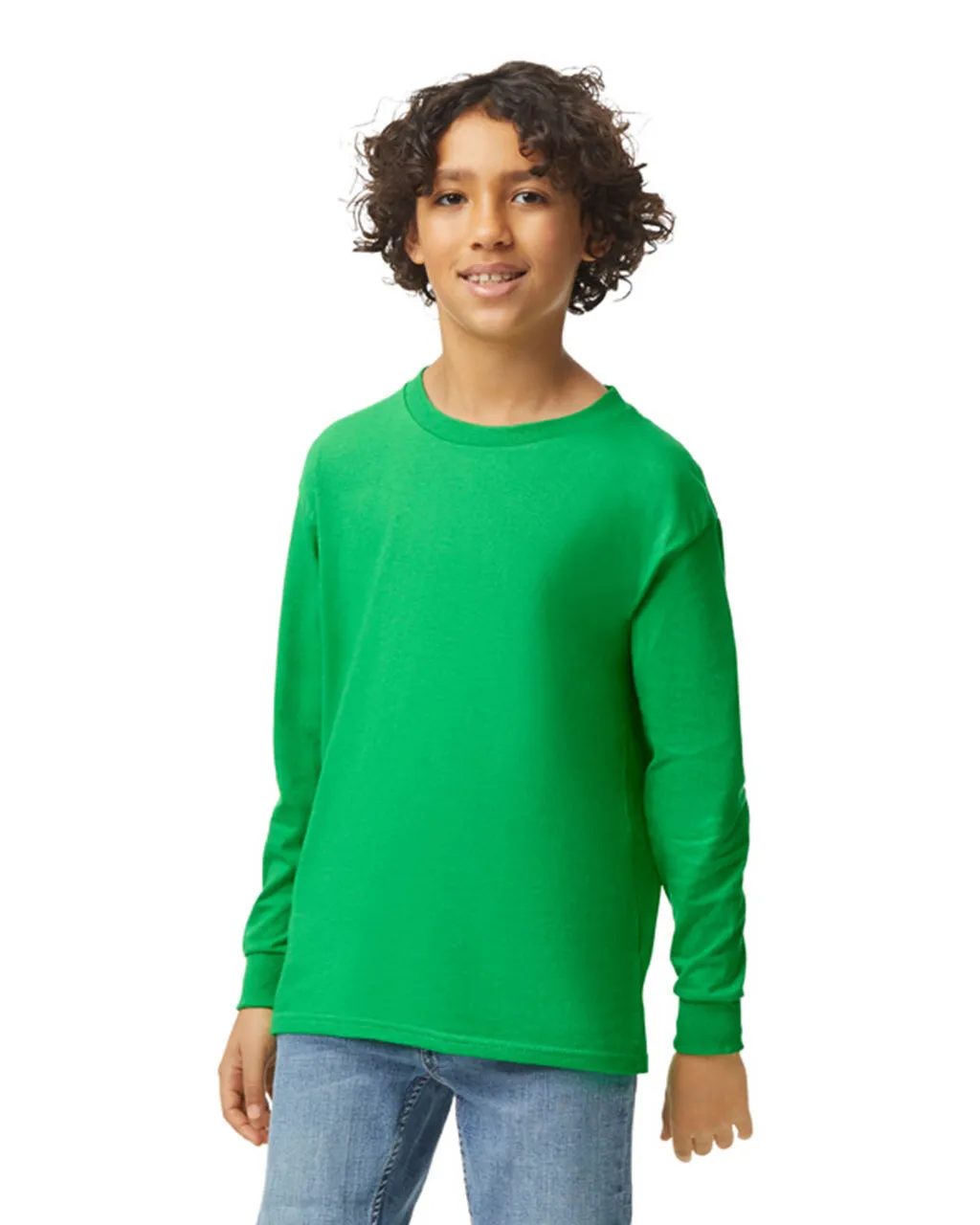 Gildan 5400B Youth Long Sleeve - Irish Green - Image 4