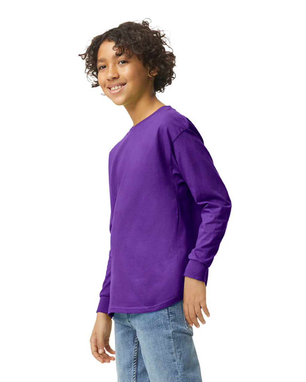 Gildan 5400B Youth Long Sleeve - Purple - Image 3