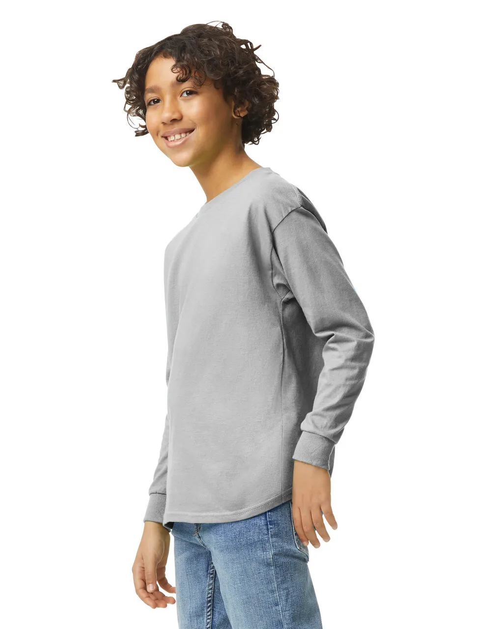 Gildan 5400B Youth Long Sleeve - Sport Grey - Image 3