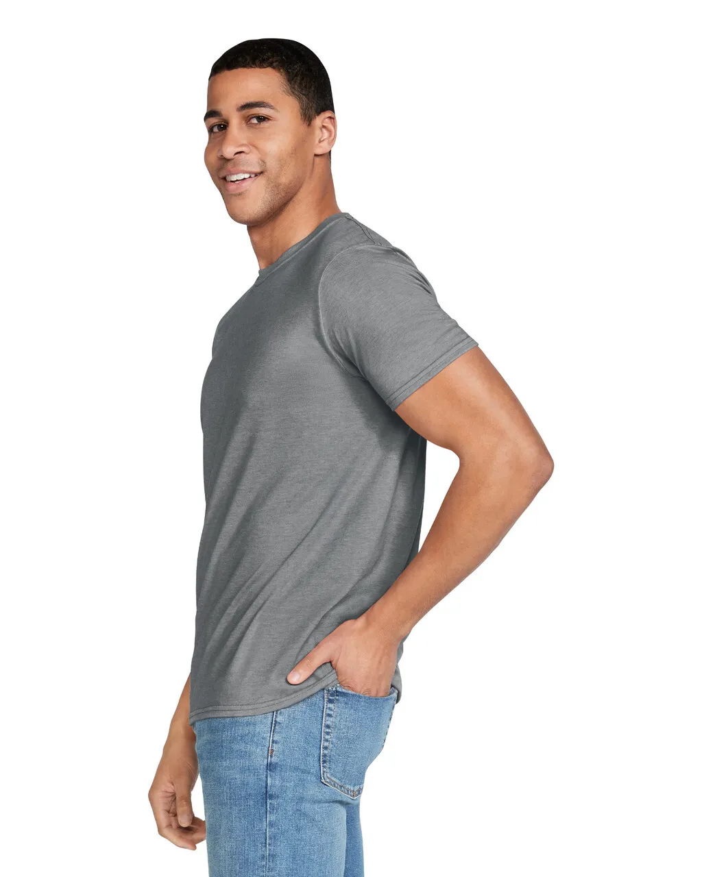 Gildan 64000 Softstyle - Graphite Heather - Image 3