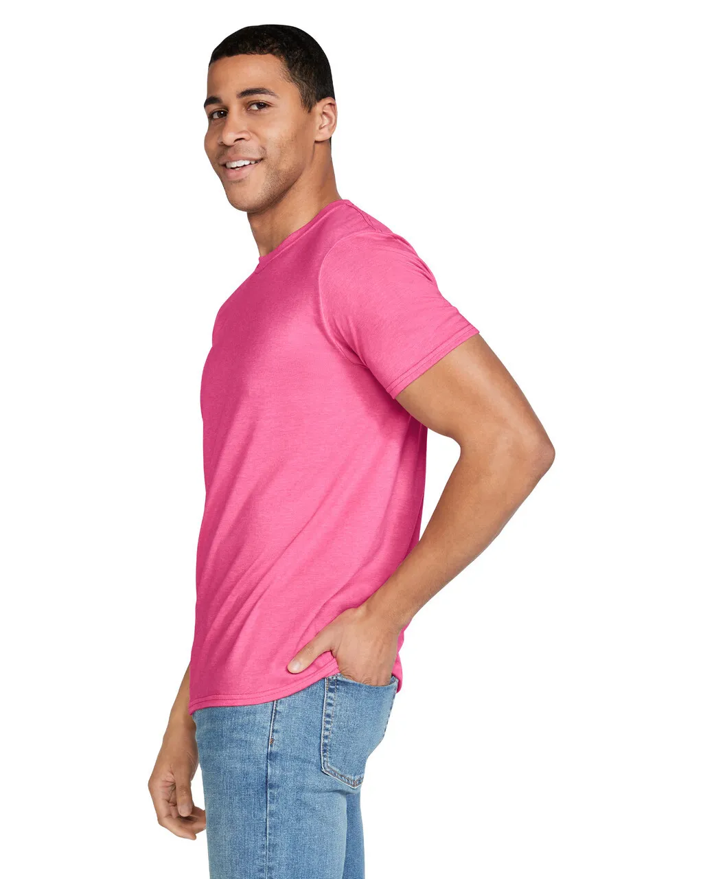 Gildan 64000 Softstyle - Heather Heliconia - Image 4