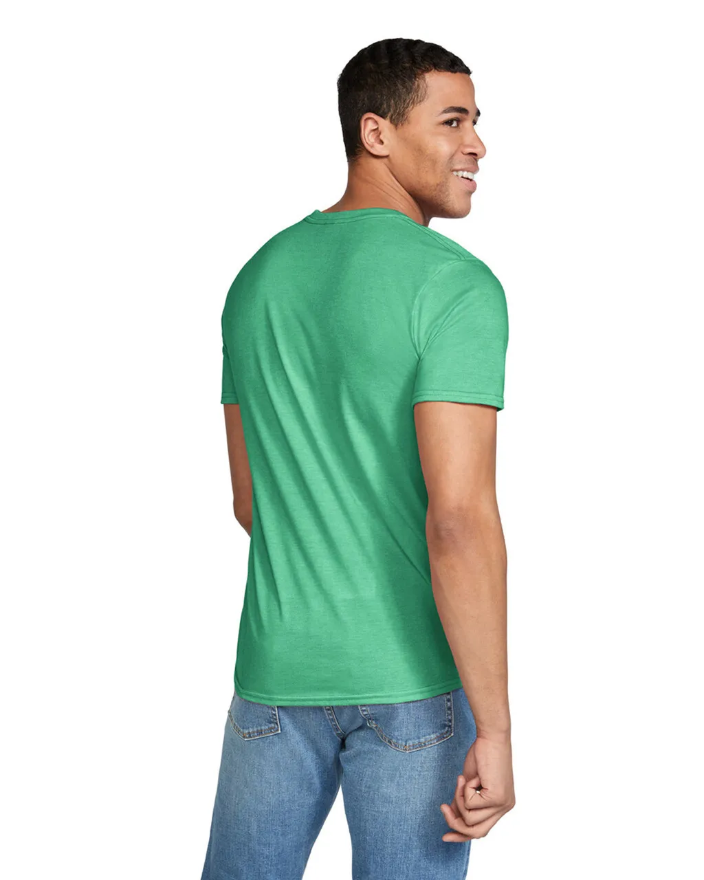 Gildan 64000 Softstyle - Heather Irish Green - Image 2