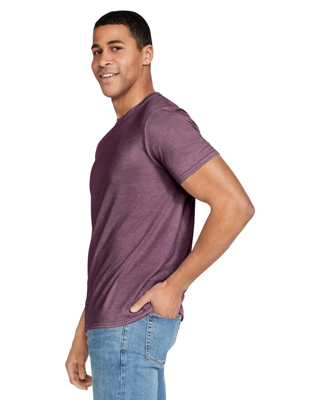 Gildan 64000 Softstyle - Heather Maroon - Image 3