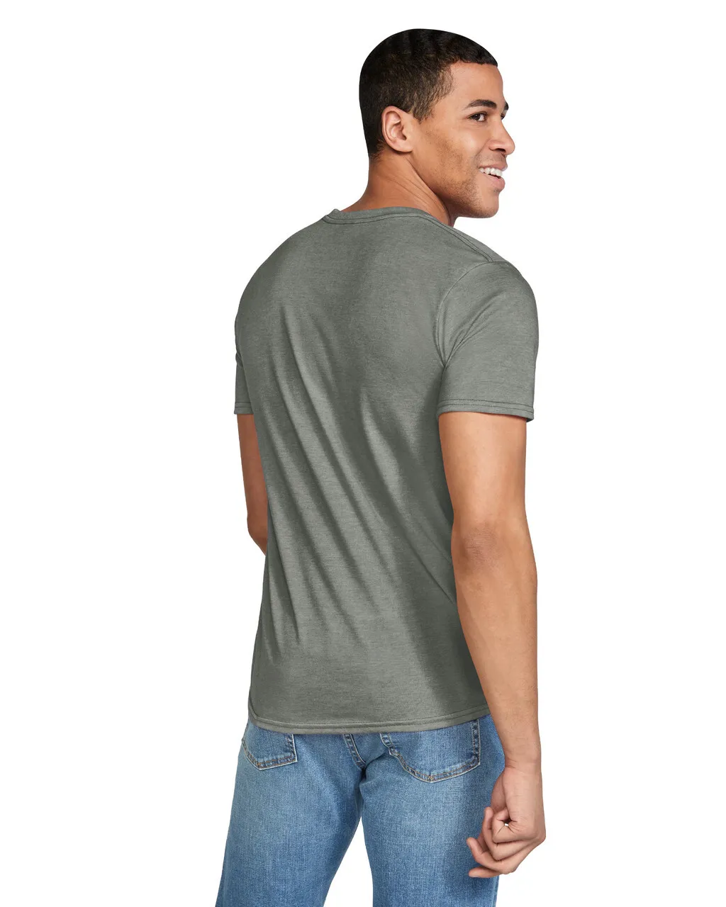 Gildan 64000 Softstyle - Heather Military Green - Image 2