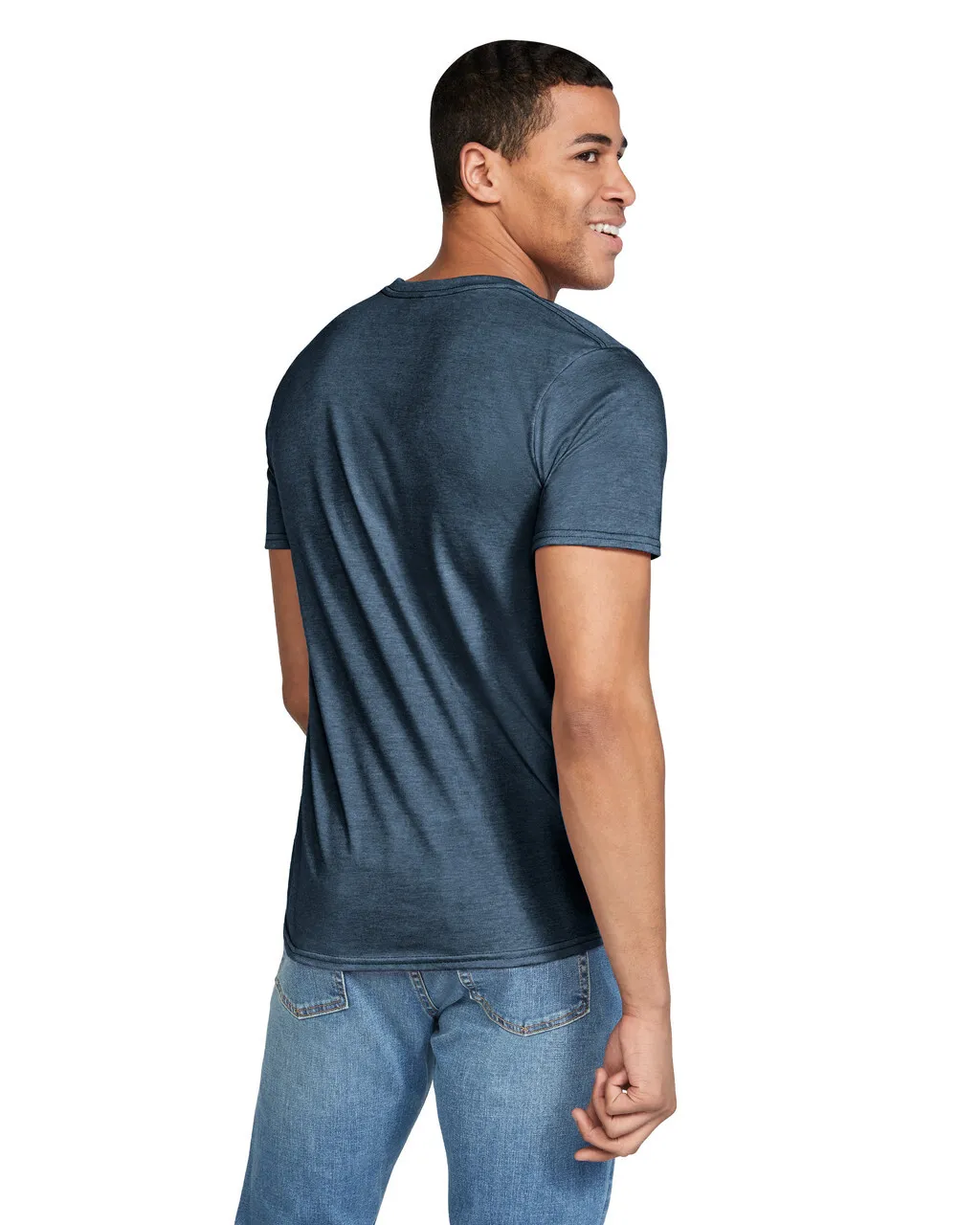 Gildan 64000 Softstyle - Heather Navy - Image 2