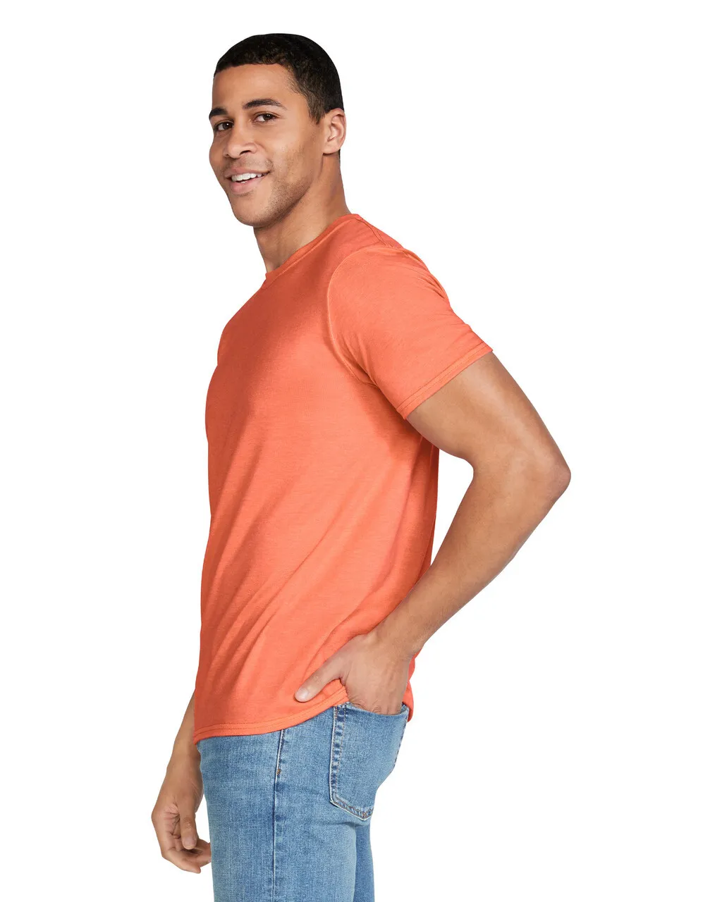 Gildan 64000 Softstyle - Heather Orange - Image 3