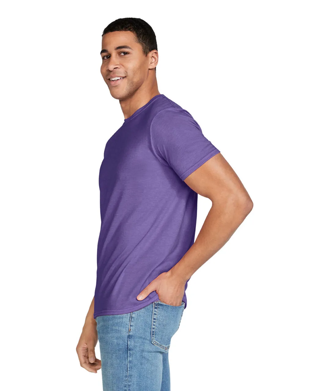 Gildan 64000 Softstyle - Heather Purple - Image 3