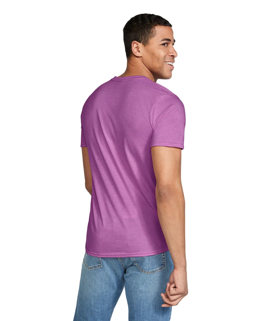 Gildan 64000 Softstyle - Heather Radiant Orchid - Image 2