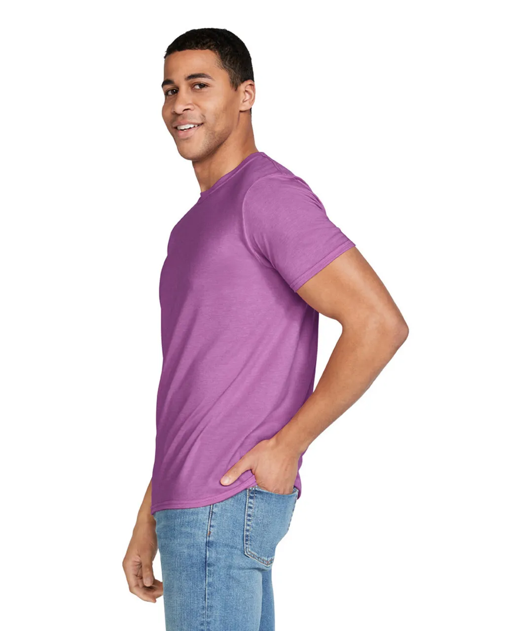 Gildan 64000 Softstyle - Heather Radiant Orchid - Image 3