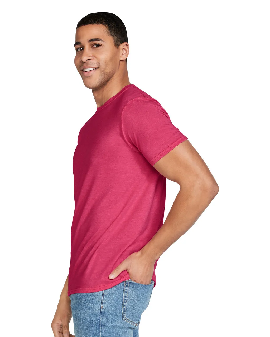 Gildan 64000 Softstyle - Heather Red - Image 3
