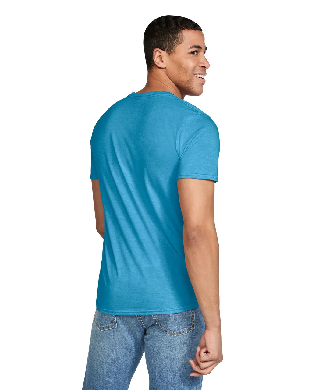 Gildan 64000 Softstyle - Heather Sapphire - Image 2