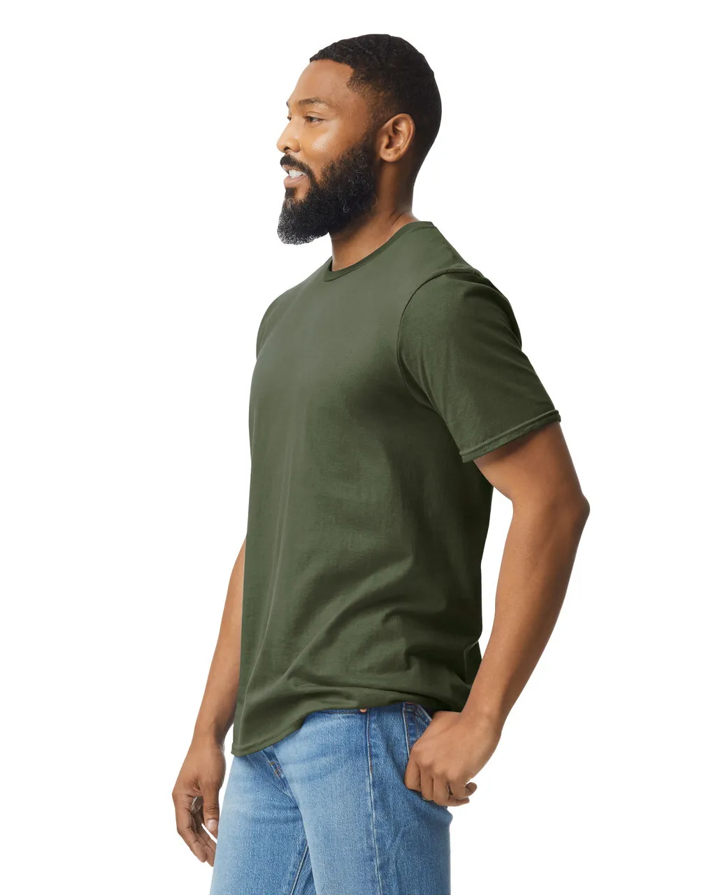 Gildan 64000 Softstyle - Military Green - Image 3