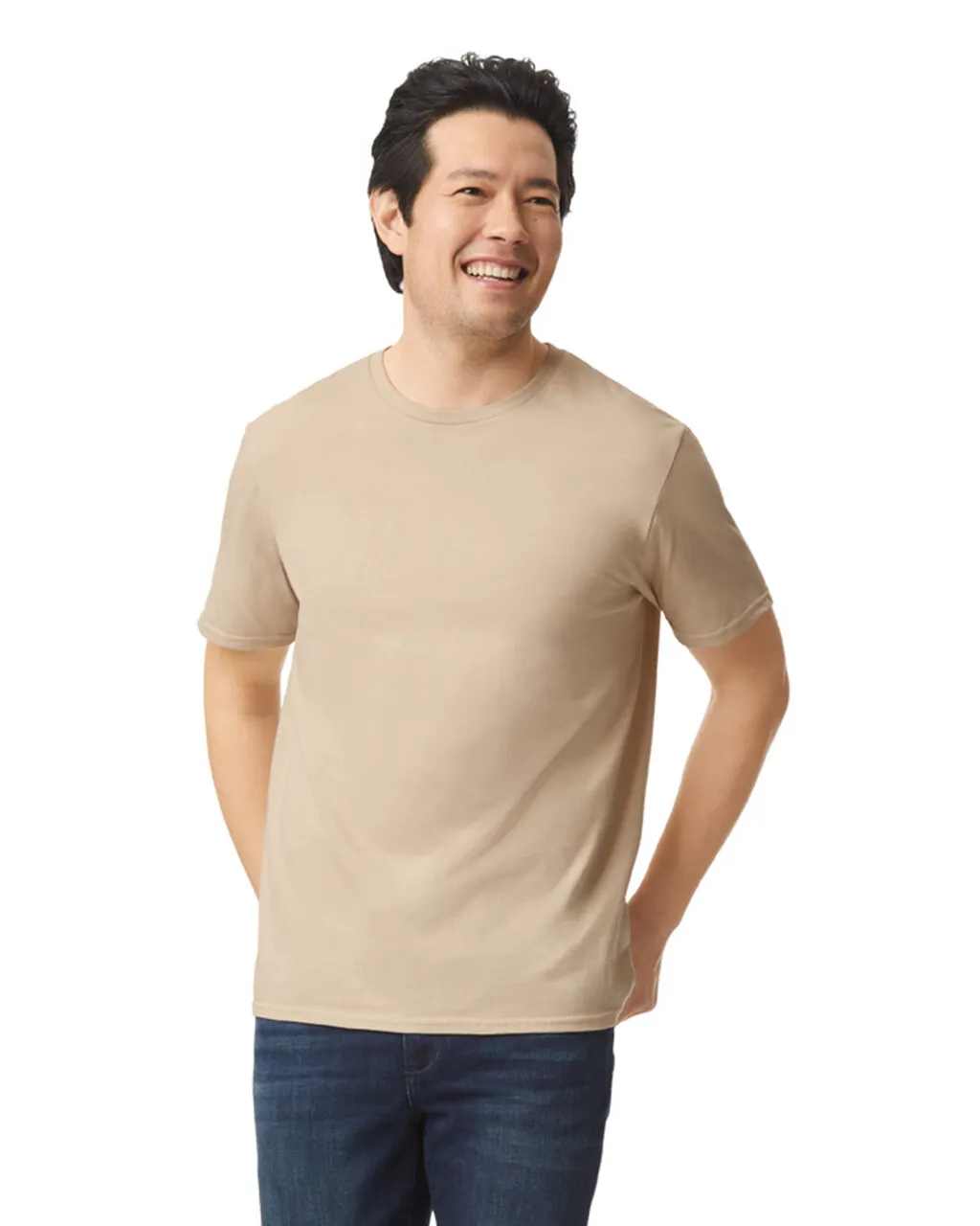 Gildan 64000 Softstyle - Sand - Image 4