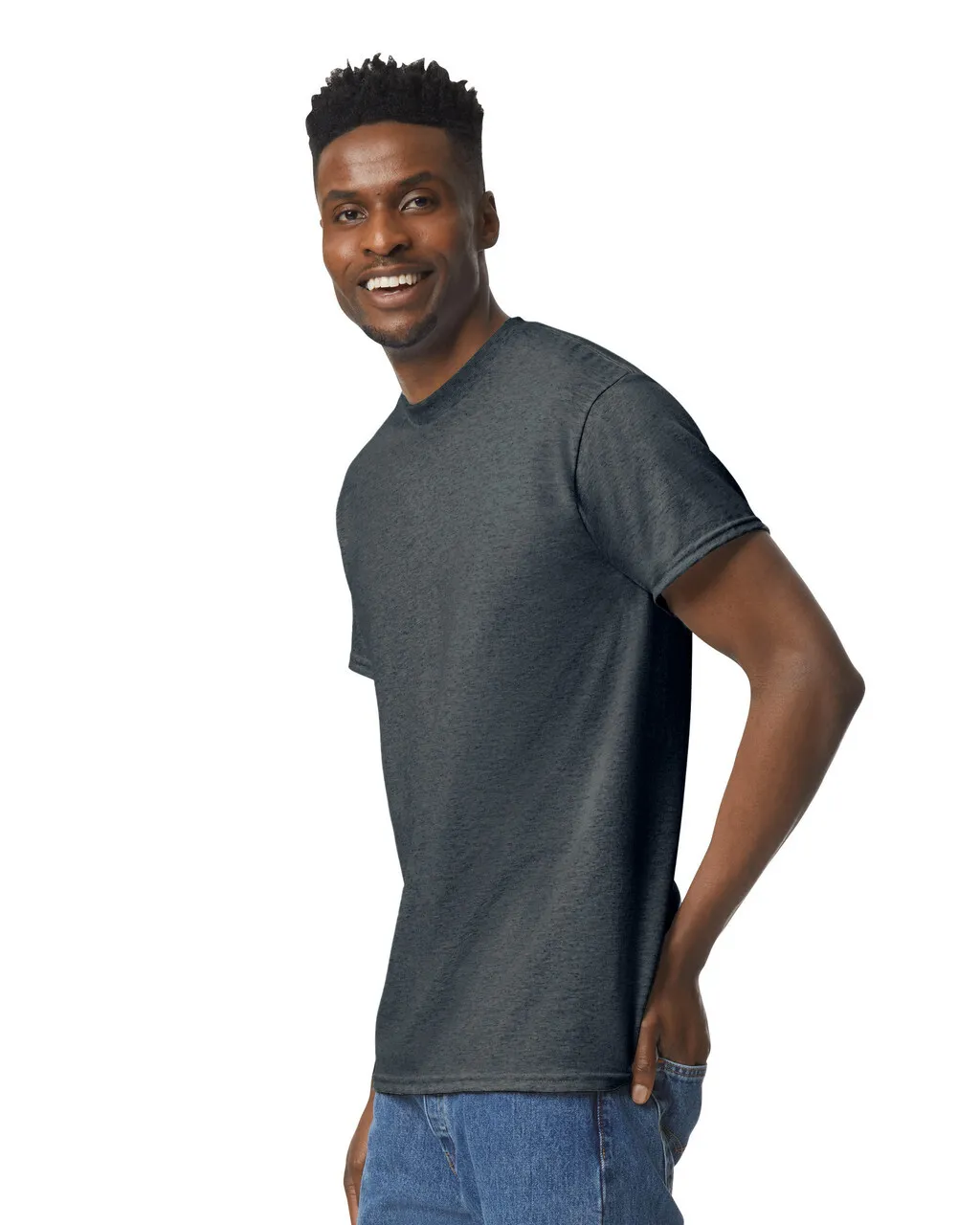 Gildan 8000 DryBlend - Dark Heather - Image 2