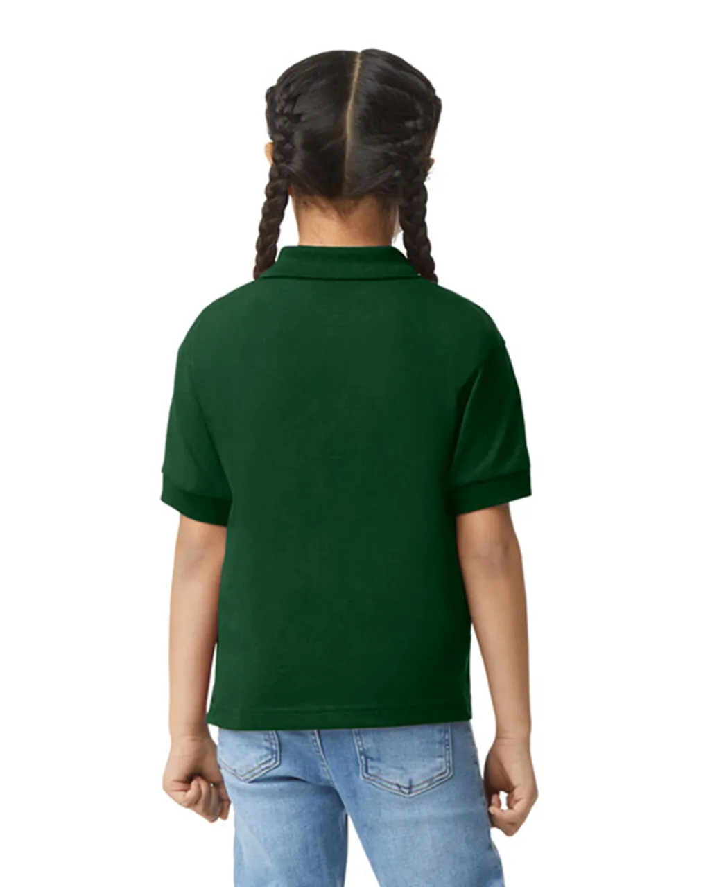 Gildan 8800B Youth Polo - Forest Green - Image 4