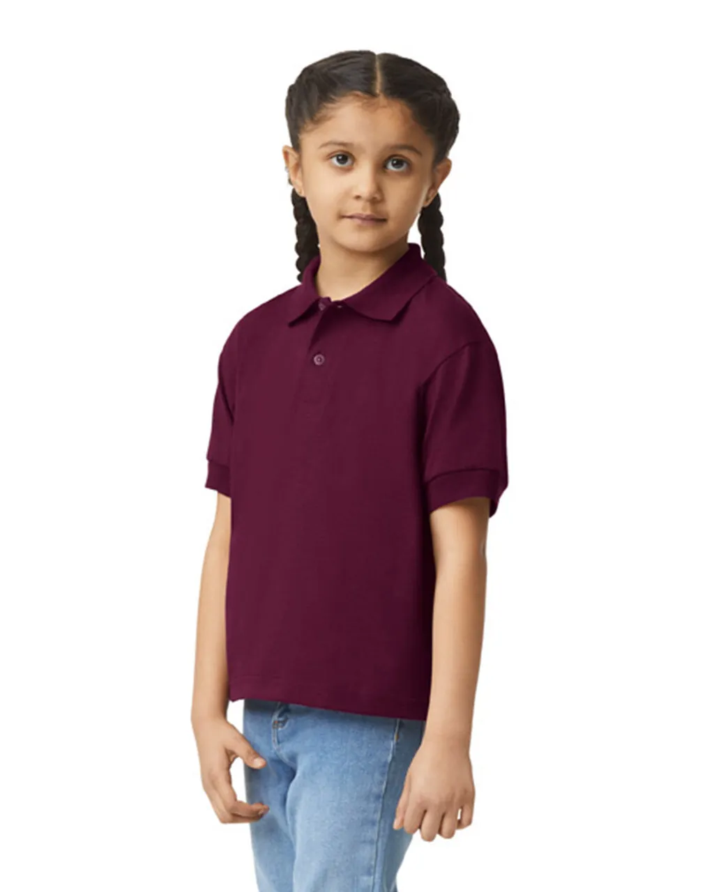 Gildan 8800B Youth Polo - Maroon - Image 3