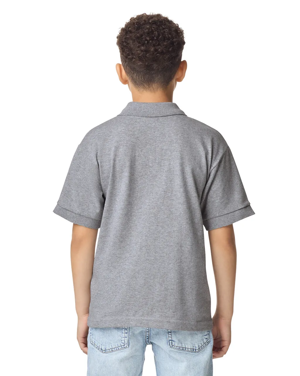 Gildan 8800B Youth Polo - Sport Grey - Image 3