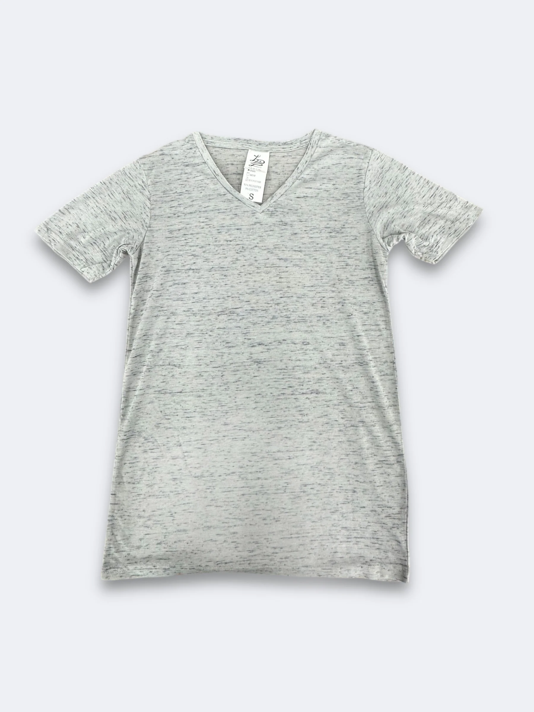 LBL Marble Shirt V- Neck - HTR Grey