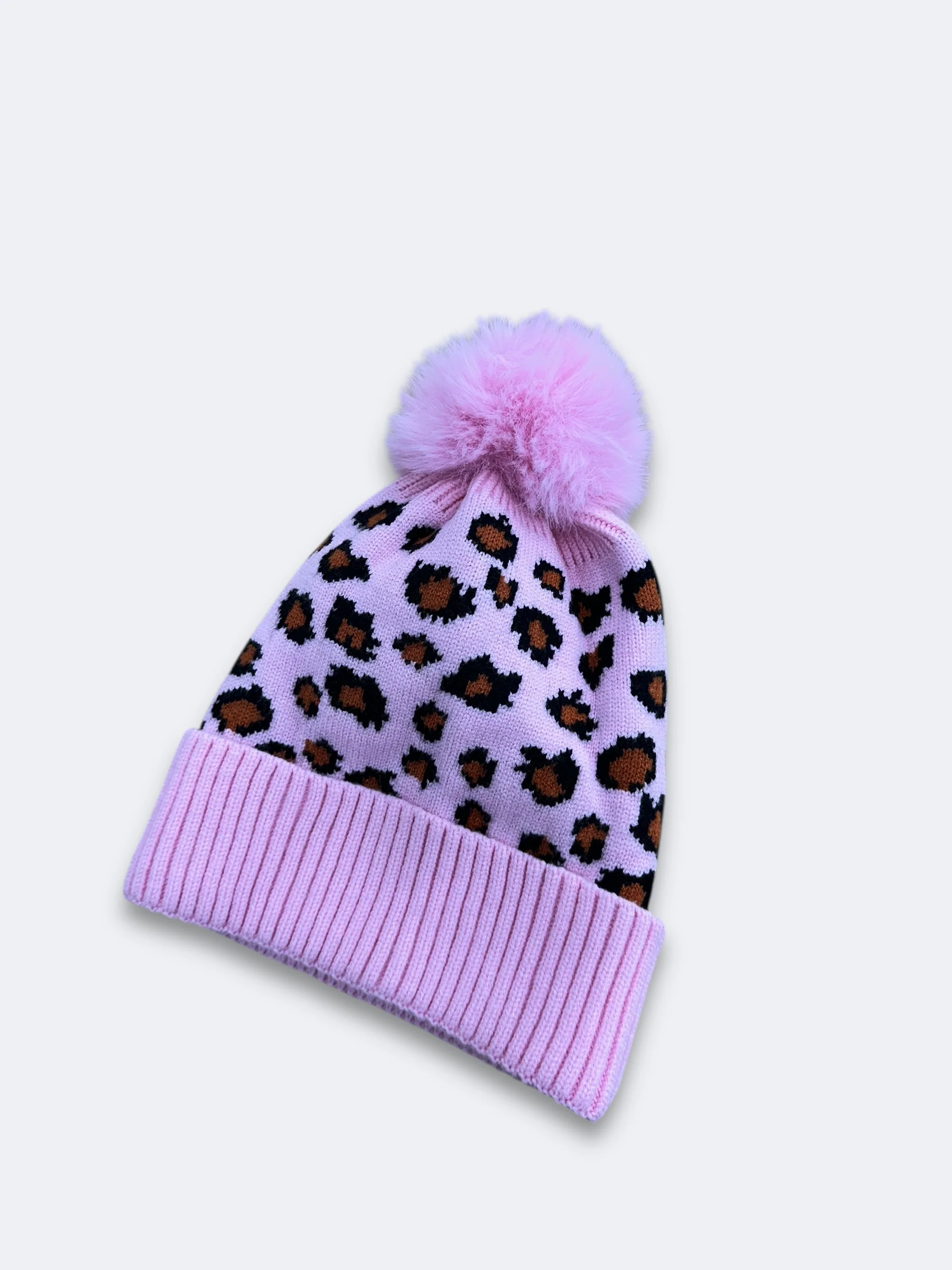 Leopard Beanies - Light Pink