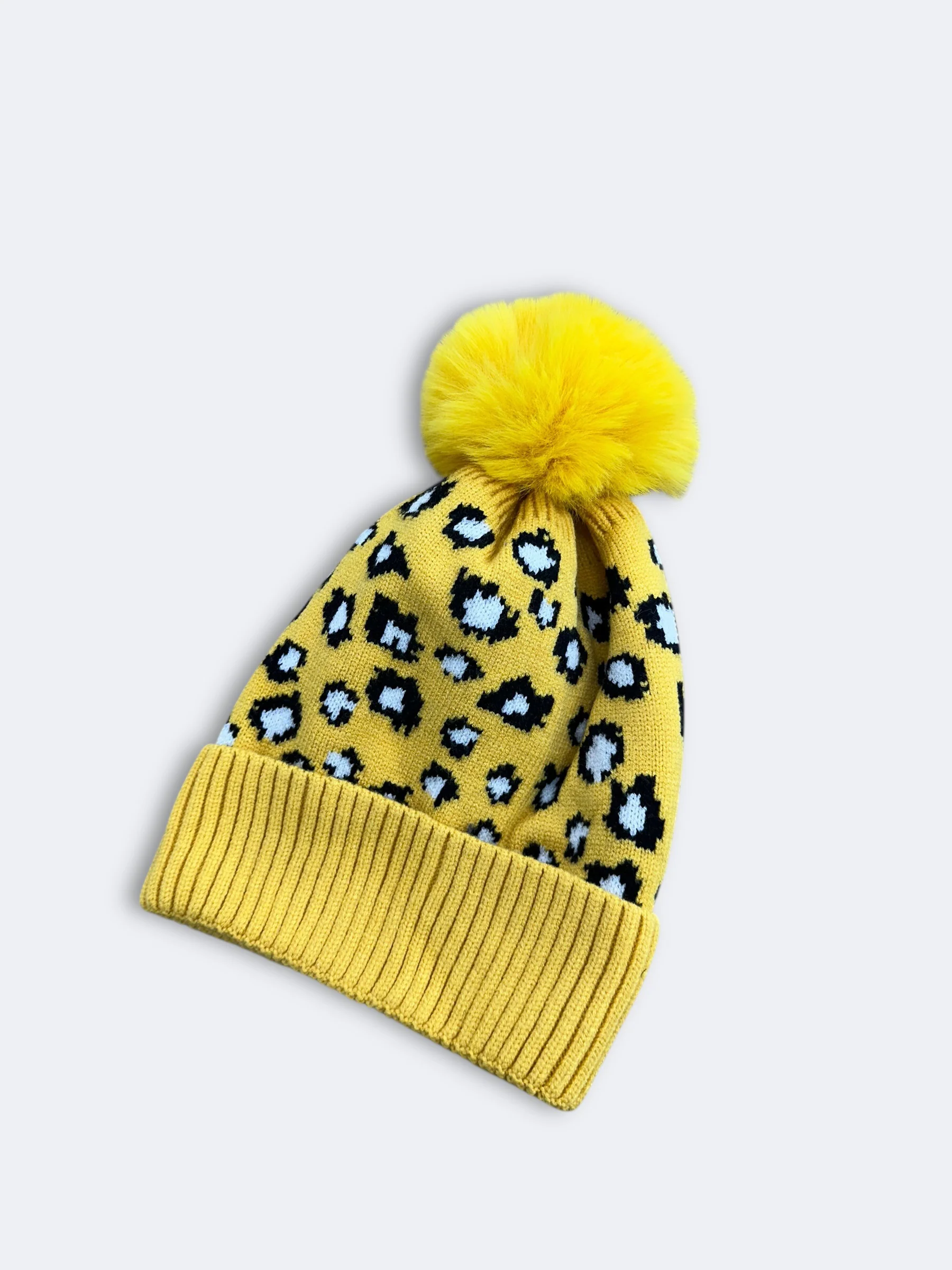 Leopard Beanies - Yellow