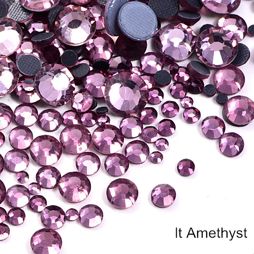 Small Bag Hot Fix Rhinestones- Light Pink
