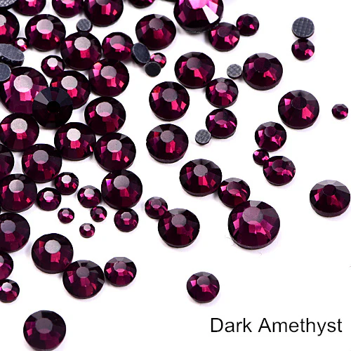 Small Bag Hot Fix Rhinestones- Dark Amethyst