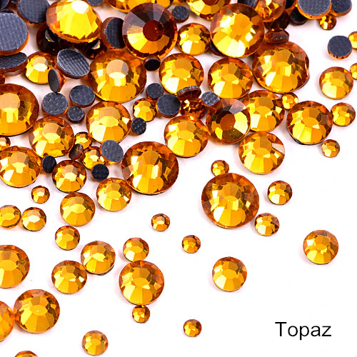 Small Bag Hot Fix Rhinestones- Topaz