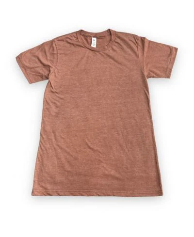 Lucky & Blessed Life 3142P Sublimation T-Shirt - Heather Tan