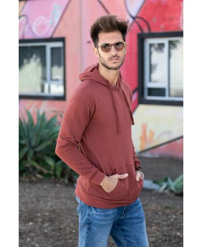 Lucky & Blessed Life 401 Hoodies - Rust Red