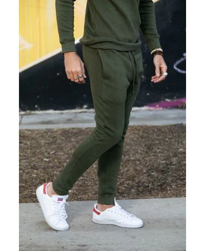 Lucky & Blessed Life 601 Joggers - Olive - Image 3