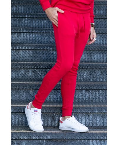 Lucky & Blessed Life 601 Joggers - Red - Image 3