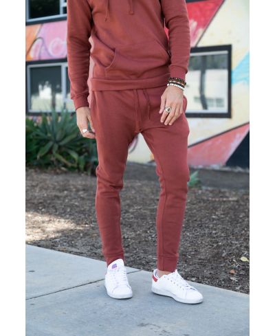Lucky & Blessed Life 601 Joggers - Rust Red - Image 3