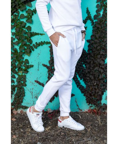 Lucky & Blessed Life 601 Joggers - White - Image 3