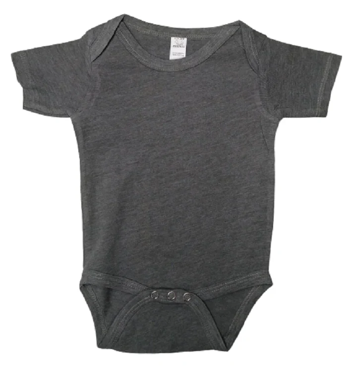 Lucky Friends 701 Baby Onesie - Charcoal Grey