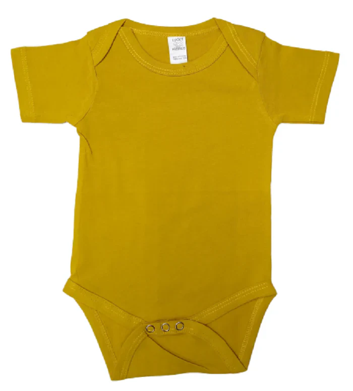 Lucky Friends 701 Baby Onesie - Mustard