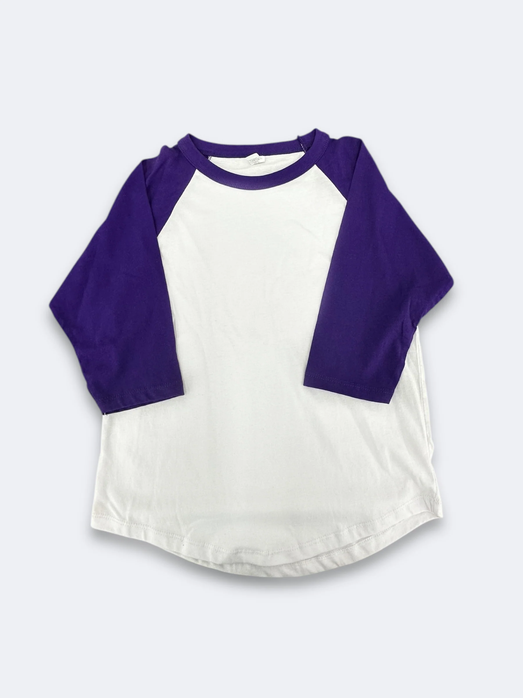 Lucky Raglan Baseball Youth - White/Purple