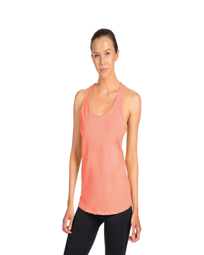 Next Level Women Tank Top- Light Orange
