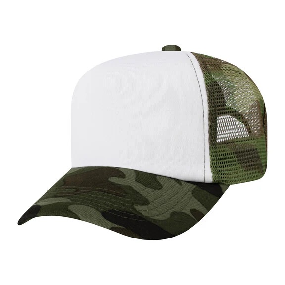 Trucker Hats - White/Camo